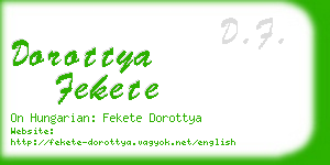 dorottya fekete business card